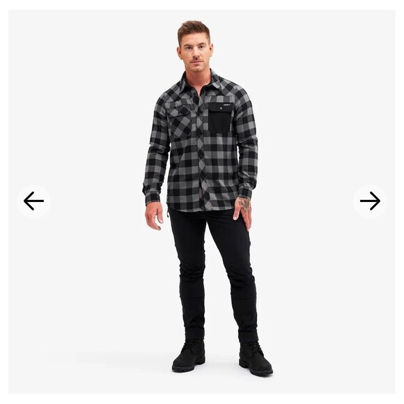 NWT Revolution Race RVRC Campfire Men's Long Sleeve Shirt, Size XXL, Plaid - Picture 2 of 4